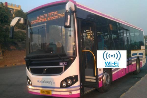 115 AC buses in the city including entire fleet of airport liner Pushpak buses will have free Wi-Fi service - Sakshi Post