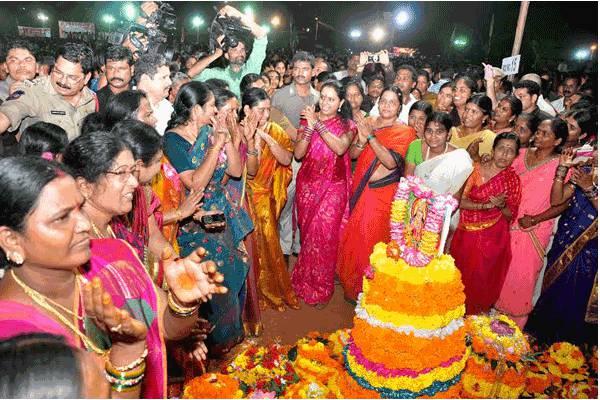 K Kavitha, TRS MP from Nizamabad and President of Telangana Jagruti, will visit eight countries as part of the Bathukamma celebrations overseas from September 30 onwards. - Sakshi Post