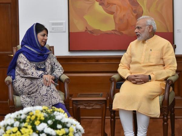 Mehbooba Mufti impressed upon the Prime Minister the need to view the current situation as an opportunity and start a dialogue process with the people of Jammu and Kashmir - Sakshi Post
