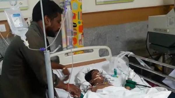 (File photo) Sanjana, a five-year-old child severely injured in a road accident at Pedda Amberpet, on Monday opened eyes and recognized her father Shivanand. - Sakshi Post