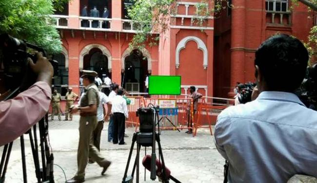 On September 29 last year, Madras High Court allowed live telecast of proceedings in a contempt case against two lawyers. (file photo) - Sakshi Post