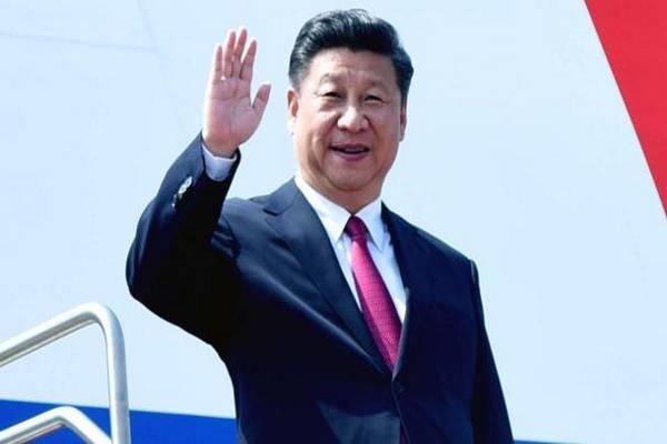 Xi Jinping, Chinese President, on Saturday arrived in Goa for participating in the eighth BRICS summit commencing from Sunday here. - Sakshi Post