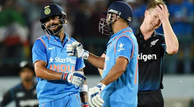 India rode on a disciplined bowling performance and an unbeaten half-century from Virat Kohli to defeat New Zealand by six wickets in the first ODI, on Sunday. - Sakshi Post