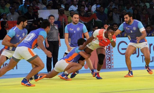 Star raider Pardeep Narwal scored 13 points while Ajay Thakur scored 11 points as India made full use of their squad depth to notch a comfortable win and end their group campaign on a high - Sakshi Post