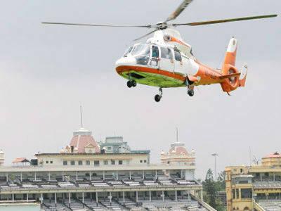 Andhra Pradesh government is set to introduce helicopter services to important temple towns from Vijayawada. (Representational image) - Sakshi Post