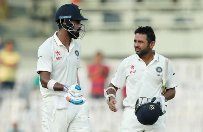 Senior wicketkeeper-batsman Parthiv Patel, who was promoted to open the innings in place of injured Murali Vijay was unbeaten on 28 runs at the close of play on Saturday. - Sakshi Post