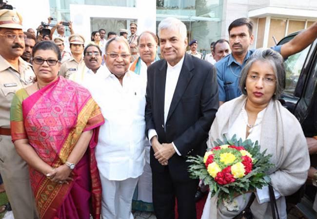 Sri Lankan Prime Minister Ranil Wickremesinghe and his wife Maithree Wickremesinghe paid obeisance to the Lord at the hill shrine - Sakshi Post