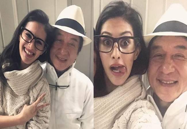 Amyra Dastur with Jackie Chan Amyra Dastur with Jackie Chan - Sakshi Post