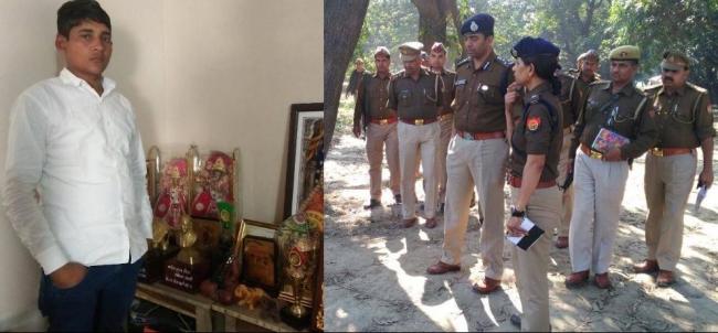 The diseased Vinod and police at the murder spot The diseased Vinod and police at the murder spot - Sakshi Post
