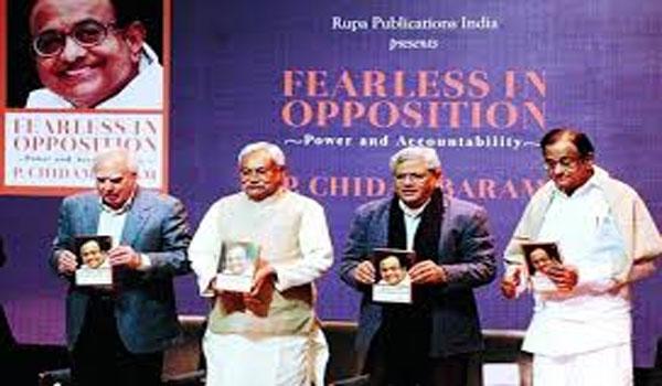 “Fearless in Opposition” brings together a selection of his most incisive essays by Chidambaram. - Sakshi Post