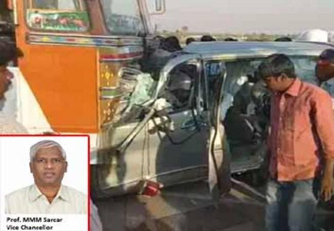 The accident took place at near Gajarampalli viallage - Sakshi Post