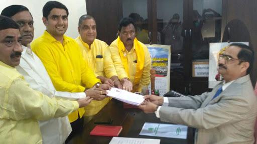 Nara Lokesh filed his nomination papers for the MLC election under the MLAs’ quota - Sakshi Post