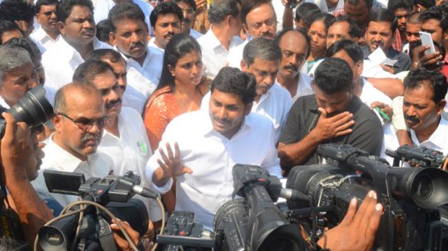 Leader of Opposition YS Jagan Mohan Reddy speaks to media outside AP Assembly in Amaravati on Thursday - Sakshi Post