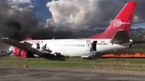 Smoke billowing out of the airliner - Sakshi Post