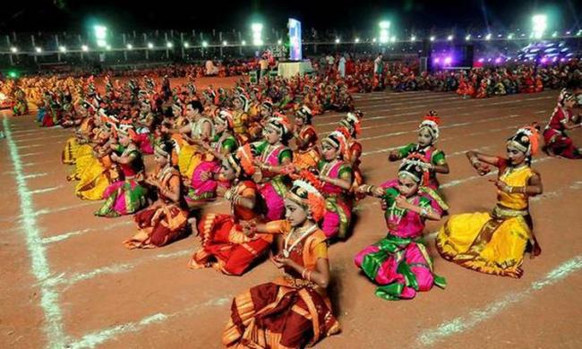 The girls from 21 government-run residential schools in north coastal Andhra participated in the event to commemorate 125th birth anniversary of B.R. Ambedkar The girls from 21 government-run residential schools in north coastal Andhra participated in the event to commemorate 125th birth anniversary of B.R. Ambedkar - Sakshi Post