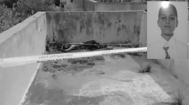 The victim body was found on the rooftop of a government school building at Barkas, Mohammed Khan (inset) - Sakshi Post