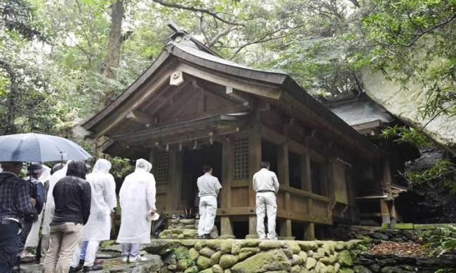 Last Septembed people visit Okitsu shrine, on Okinoshima, a remote island in Fukuoka Prefecture Last Septembed people visit Okitsu shrine, on Okinoshima, a remote island in Fukuoka Prefecture - Sakshi Post