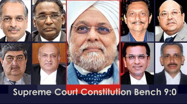 In a unanimous decision the nine-judge Constitution bench overruled the judgments in MP Sharma and Kharak Singh cases.&amp;amp;nbsp; - Sakshi Post