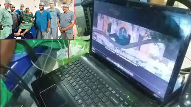 To keep the patient awake during the surgery, the doctors arranged a laptop in the operation theater and played her favorite movie Baahubali 2 - Sakshi Post