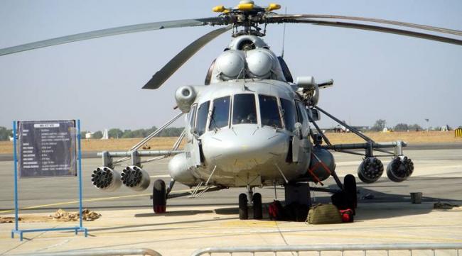 An Mi-17 helicopter (similar to the one shown above) of the Indian Air Force crashed near Tawang (Arunachal Pradesh) on Friday, killing all seven military personnel on board. - Sakshi Post