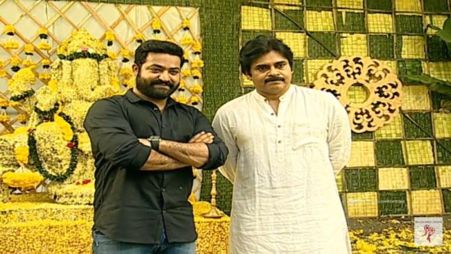 Rare Constellation: Pawan Kalyan and NTR at the launch of latter’s next project - Sakshi Post
