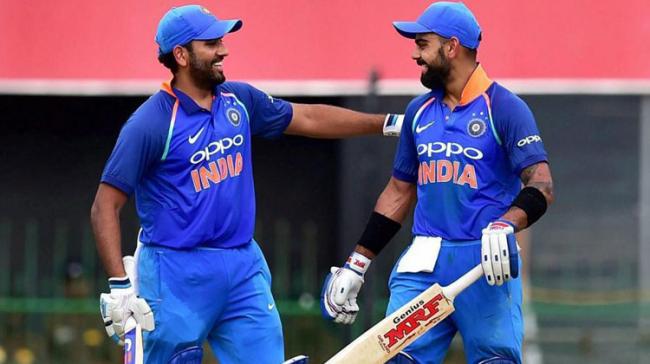Rohit struck his 15th century in ODIs, fifth of this year and first against New Zealand, while Kohli slammed his 32nd ton and fifth against the visitors to help India score the highest total in 15 ODIs here. Rohit struck his 15th century in ODIs, fifth of this year and first against New Zealand, while Kohli slammed his 32nd ton and fifth against the visitors to help India score the highest total in 15 ODIs here. - Sakshi Post