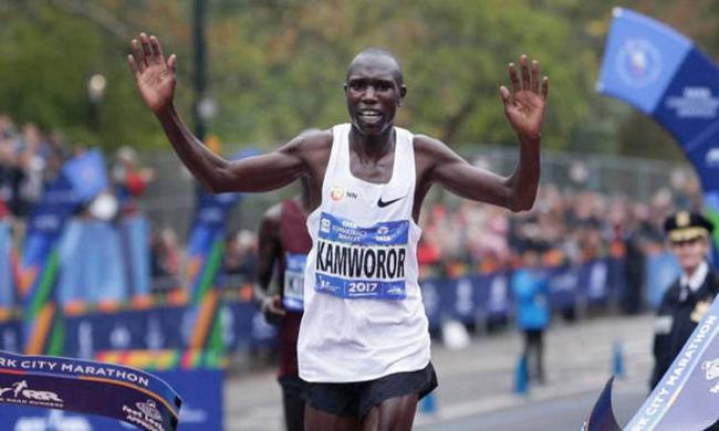 Kenyan Geoffrey Kamworor won the Tata Consultancy Services (TCS)-sponsored New York City Marathon - Sakshi Post