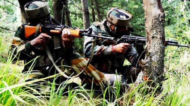 Troops of the 44 RR, Special Operations Group (SOG) of state police and the Central Reserve Police Force (CRPF) had surrounded the village on Monday evening - Sakshi Post