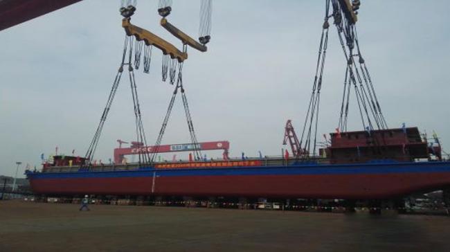 The 70.5-metre-long ship, which weighs about 600 tonnes, was launched in Guangzhou - Sakshi Post