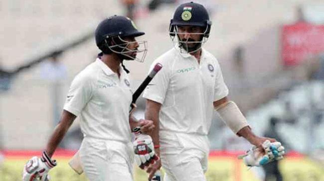 India  skittled out for 172 in their first innings at lunch on the third day of the first Test at the Eden Gardens here on Saturday - Sakshi Post