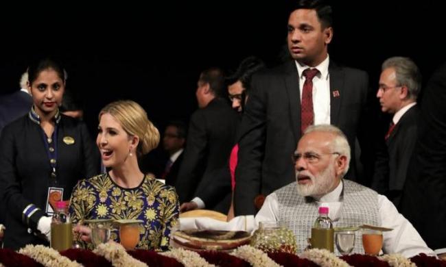 Prime Minister Narendra Modi, and US President Donald Trump’s daughter Ivanka Trump attended a dinner on Tuesday at Falaknuma Palace Prime Minister Narendra Modi, and US President Donald Trump’s daughter Ivanka Trump attended a dinner on Tuesday at Falaknuma Palace - Sakshi Post