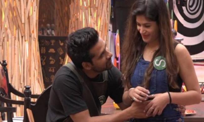 Bandagi Kalra with Puneesh in the Big Boss house  Bandagi Kalra with Puneesh in the Big Boss house  - Sakshi Post