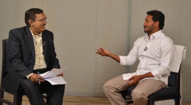YS Jagan being interviewed by senior journalist Kommineni Srinivasa Rao&amp;amp;nbsp; - Sakshi Post