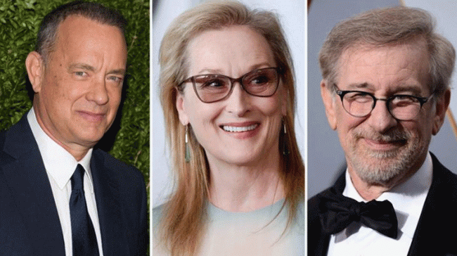 Steven Spielberg’s “The Post” is the first collaboration between Tom Hanks and Meryl Streep and the actor has playfully called “The Iron Lady” star “high maintenance”. - Sakshi Post
