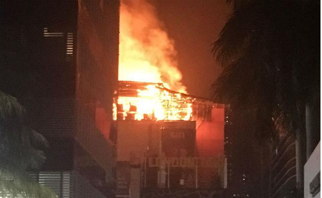 Fire breaks out at a building in Kamala Mills compound in Lower Parel, Mumbai. - Sakshi Post