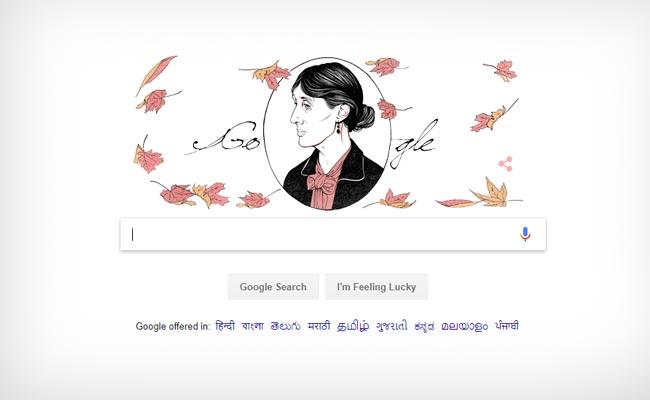 Google, with its doodle marked the 136th birth anniversary of English author Virginia Woolf - Sakshi Post