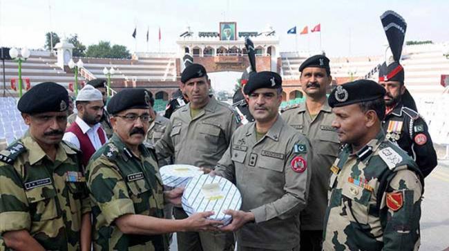 The forces deployed on the border exchange sweets on festivals and national events - Sakshi Post