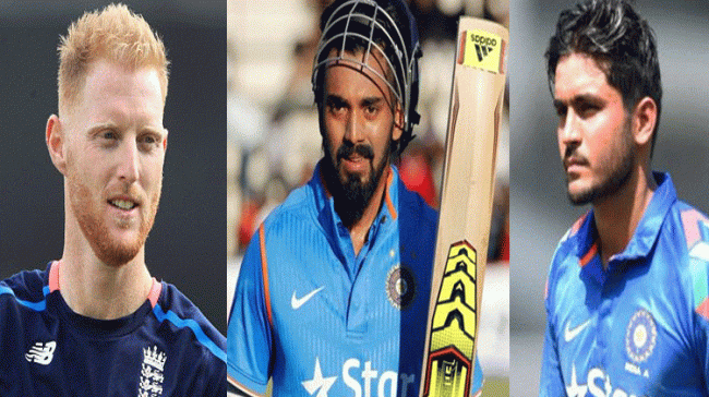Ben Stokes, Manish Pandey and Lokesh Rahul  Ben Stokes, Manish Pandey and Lokesh Rahul  - Sakshi Post