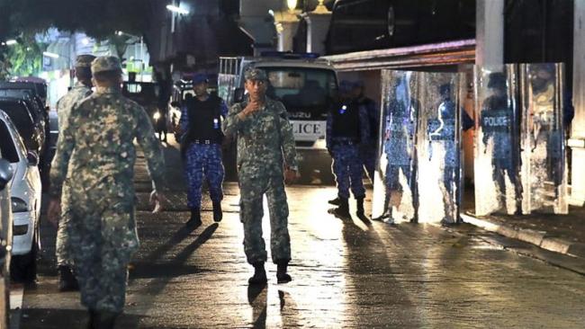 The Maldivian police on Tuesday arrested the country’s Chief Justice and another judge after the government of President Abdulla Yameen declared a state of emergency - Sakshi Post