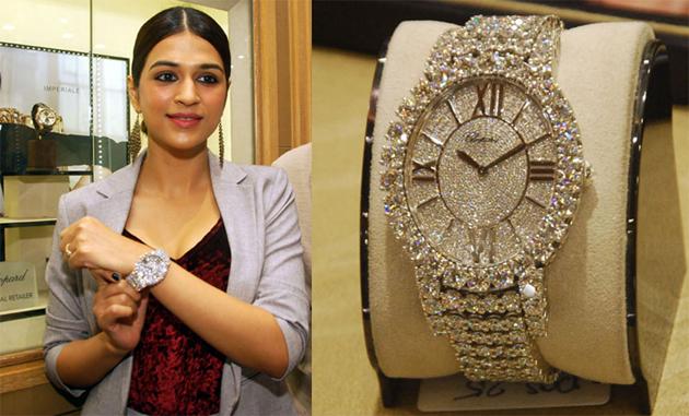 The actress was spotted sporting a luxury watch-Chopard. - Sakshi Post