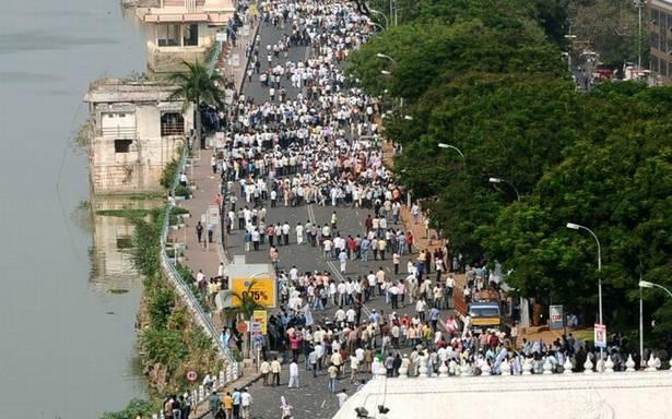 A scene&amp;amp;nbsp; from the first Million March rally took place on March 10, 2011 for separate statehood Telangana. - Sakshi Post