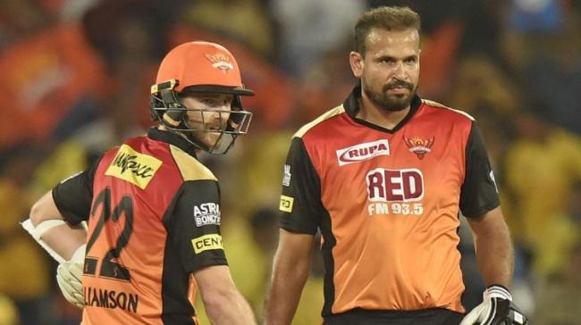 SRH captain Kane Williamson and Yusuf Pathan SRH captain Kane Williamson and Yusuf Pathan - Sakshi Post