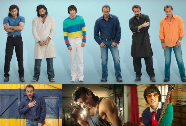 The first poster of the film was launched earlier today featuring Ranbir in the five iconic looks of Dutt from different phases of his life - Sakshi Post
