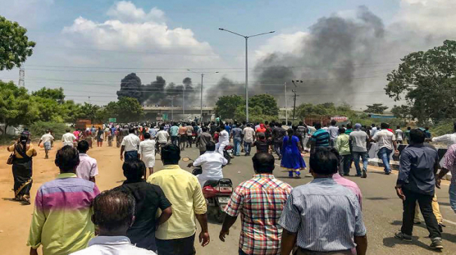 Nine people died  in police firing after the ongoing anti-Sterlite protests - Sakshi Post