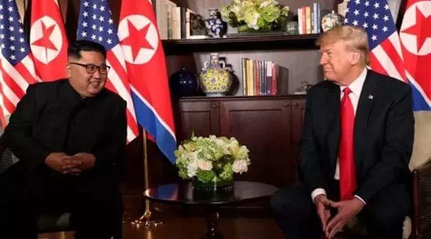 North Korean leader Kim Jong Un and President Donald Trump in Singapore - Sakshi Post