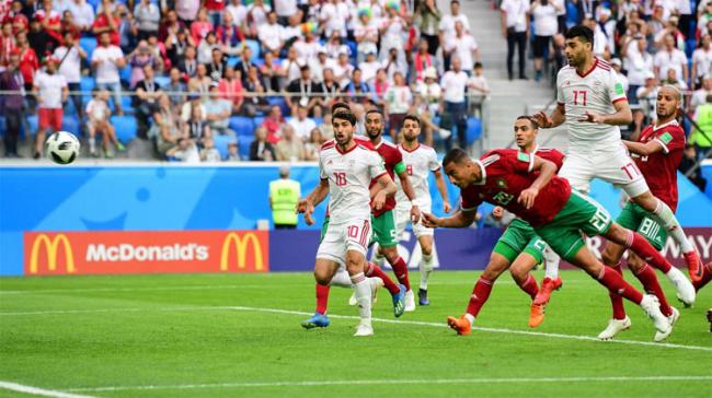 Iran defence stood tall again in the 18th minute when Harit, on the left flank, headed down a long-range ball to set it up for Ziyech - Sakshi Post