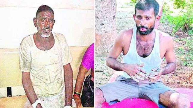 Rolla Maruthi (R) set his in-laws house on fire on Thursday - Sakshi Post