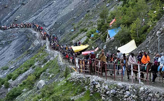 Brarimarg falls on the Baltal route of the Amarnath yatra. (Representational photo) Brarimarg falls on the Baltal route of the Amarnath yatra. (Representational photo) - Sakshi Post