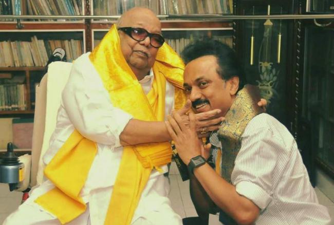 M.K. Stalin with Karunanidhi M.K. Stalin with Karunanidhi - Sakshi Post