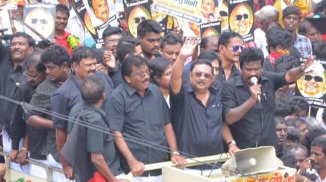 Thousands took part on Wednesday in a rally organised by expelled DMK leader M.K. Alagiri&amp;amp;nbsp; - Sakshi Post